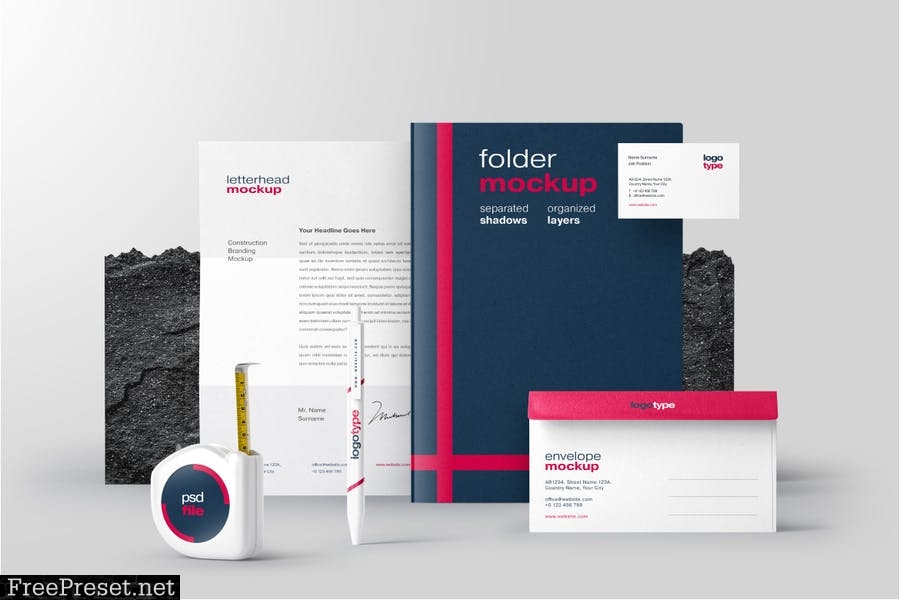 Construction Branding Mockup Set N3N6HPH