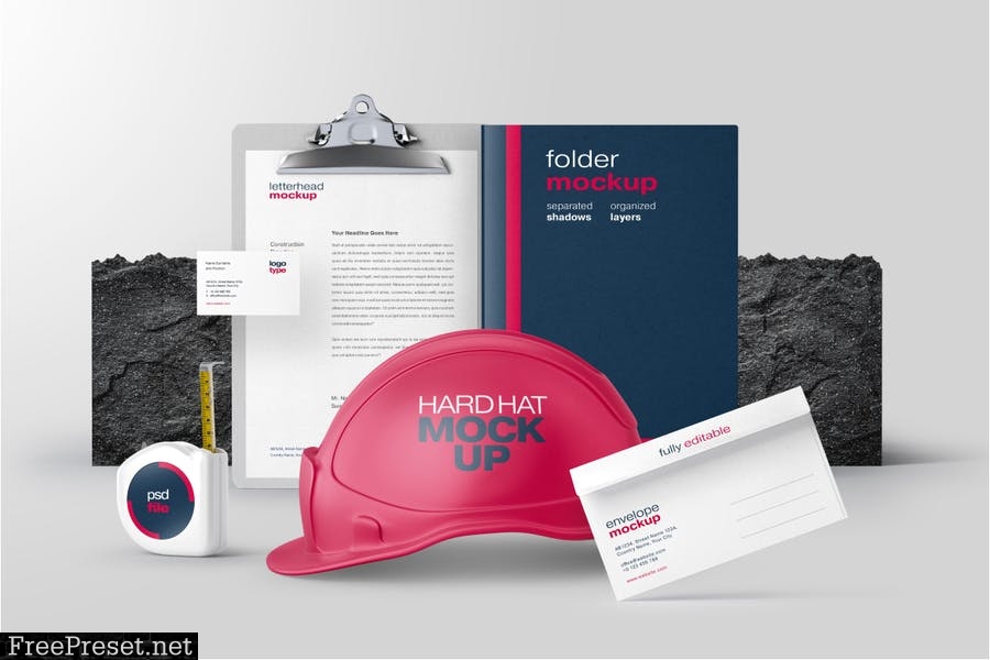 Construction Branding Mockup Set N3N6HPH