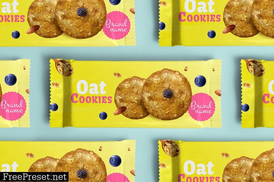 Cookies packaging Mockup KAHVQJT