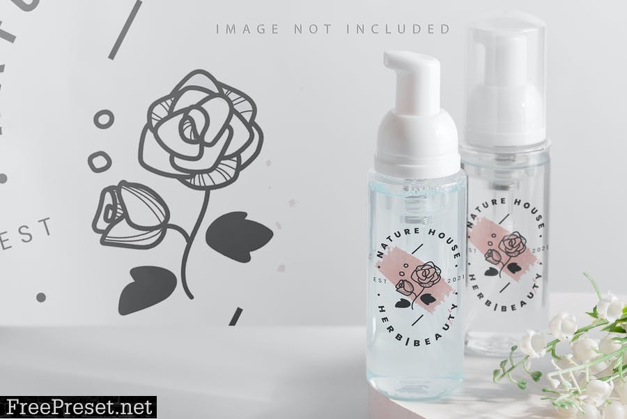 Cosmetic Pump Bottle Mockup Set 2 ZHJZDST