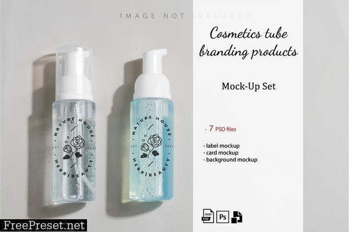 Cosmetic Pump Bottle Mockup Set 2 ZHJZDST