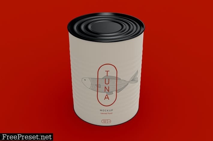 Cylindrical Tuna Can Mockup ZSZYGTE