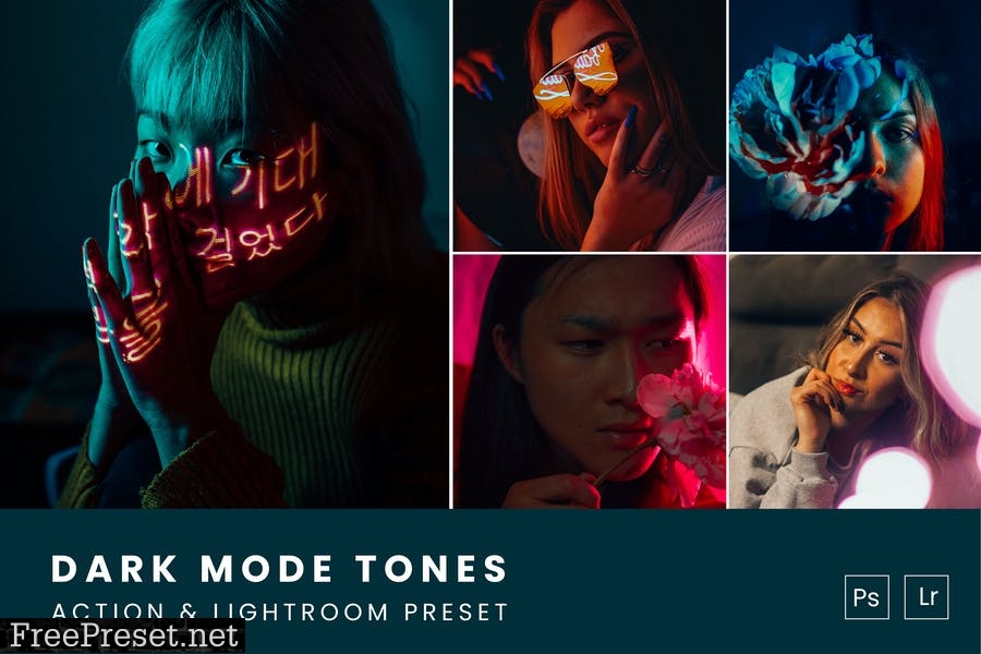 Dark Mode Tones Action & Lightroom Preset