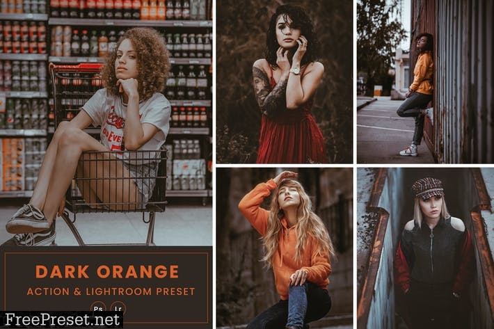 Dark Orange Action & Lightrom Presets