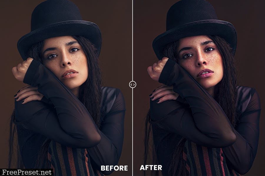 Dark Portrait Action & Lightrom Presets