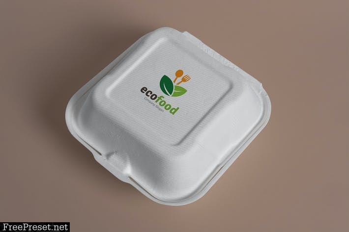 Eco Food Takeout Packaging Mockup 6VWM2VS