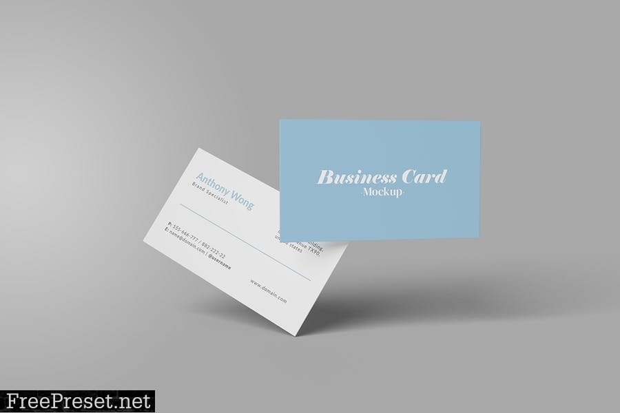 Floating Card Mockup 8RZPPHY