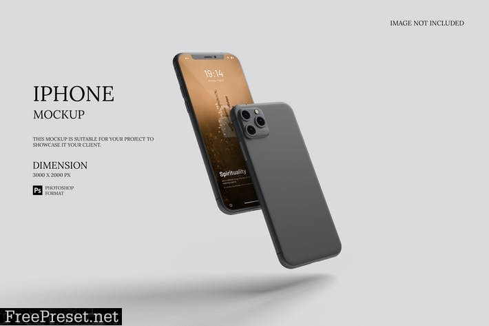 Floating IPhone - Mockup RRC63QL