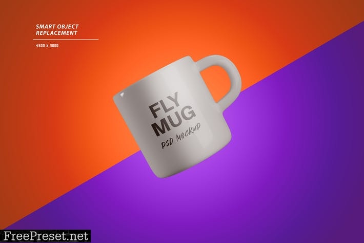 Fly mug logo mockup 5ELQLML