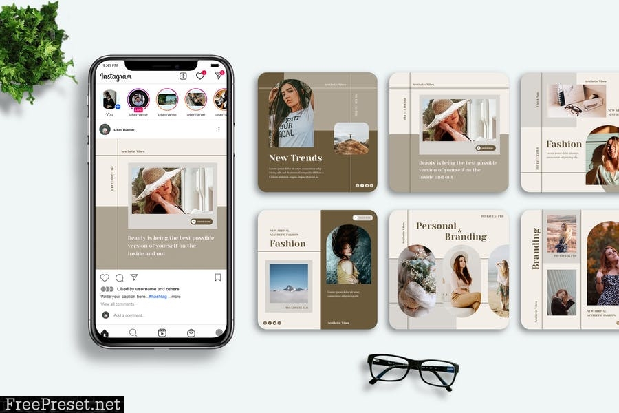 Folkei - Fashion Instagram Post Template E3BWLKN