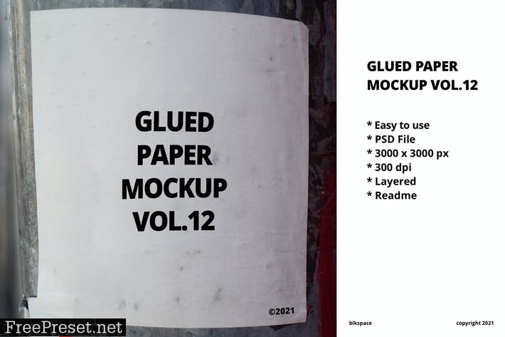 Glued Paper Mockup Vol.12