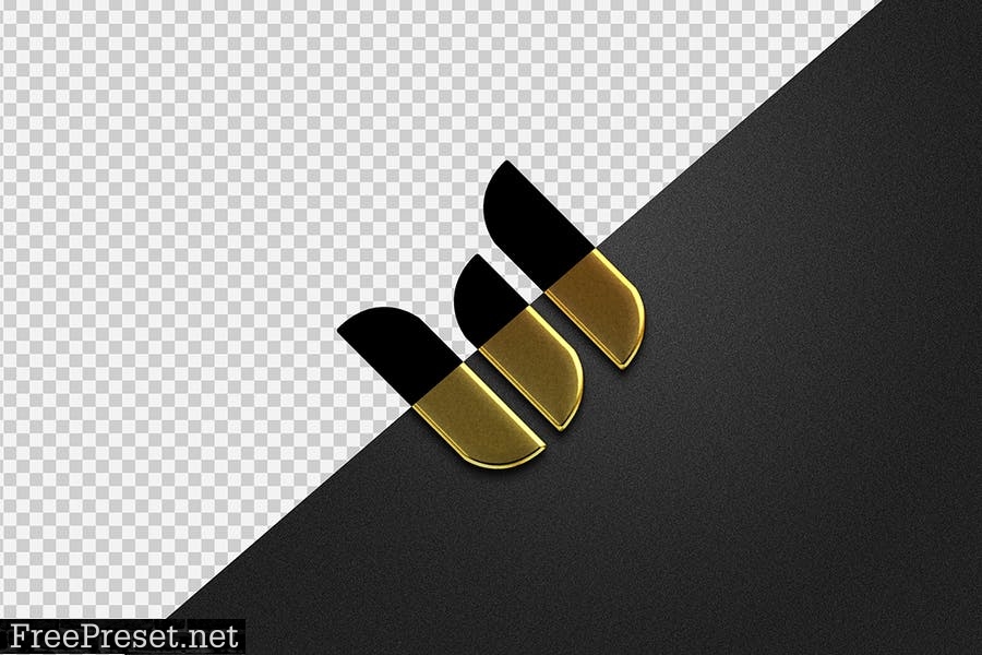 Gold Style Logo Mockup ZKV8TUS