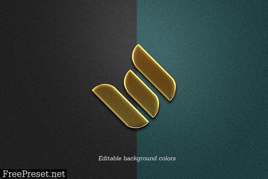 Gold Style Logo Mockup ZKV8TUS