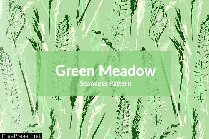 Green Meadow Seamless Pattern 72S8PTU