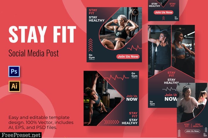 Gym Fit Social Media Template