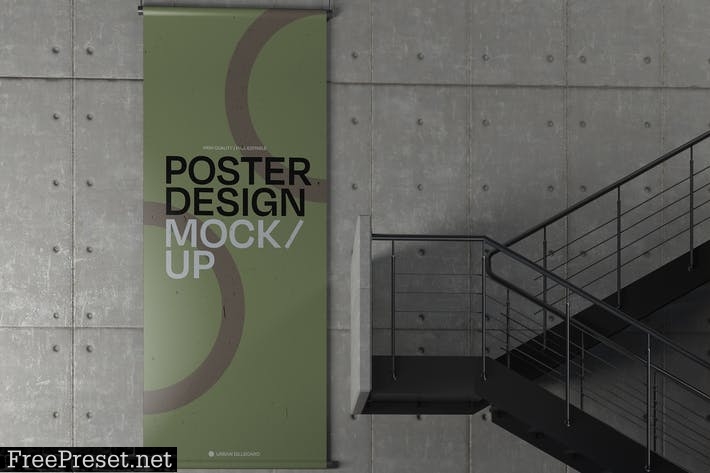 Hanging Poster Mockup KMGZBTV