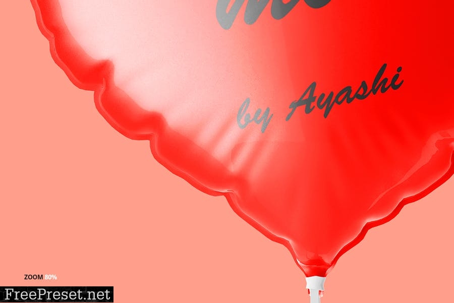 Heart Balloon Mockup 58KR8NN