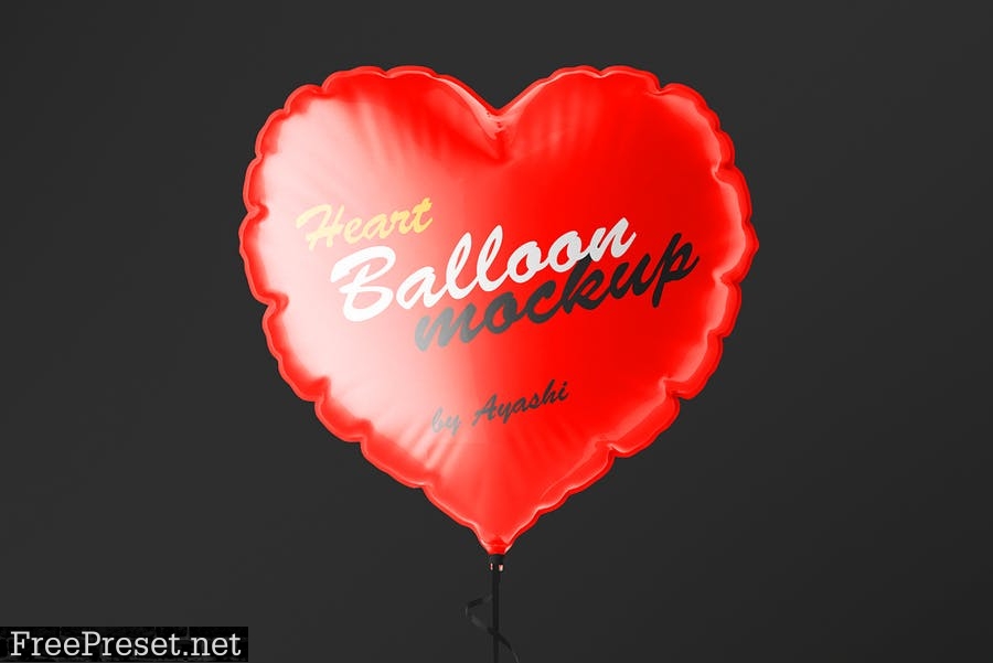 Heart Balloon Mockup 58KR8NN