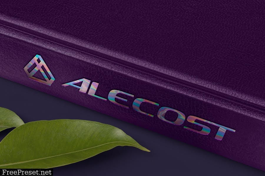 Holographic Foil Print Logo Mockup VCQEQA6