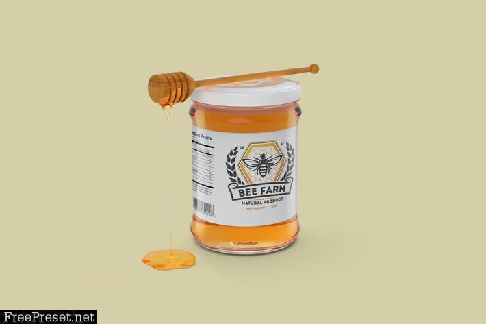 Honey Bottle Mockup XUE5GMM