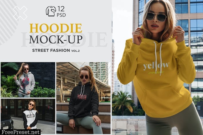 Hoodie Mock-Up Street Fashion vol.2 T4JK9UG