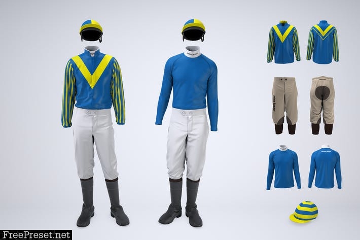 Horse Racing Jockey Uniform Mock-Up YKNQ2P2