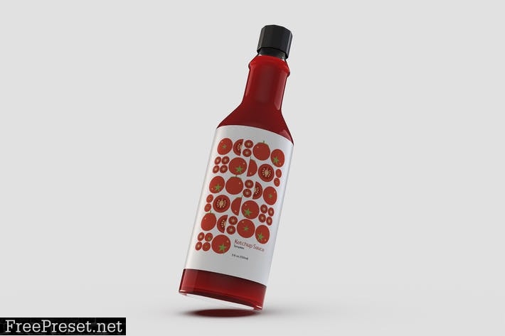 Hot Sauce Packaging Mockup