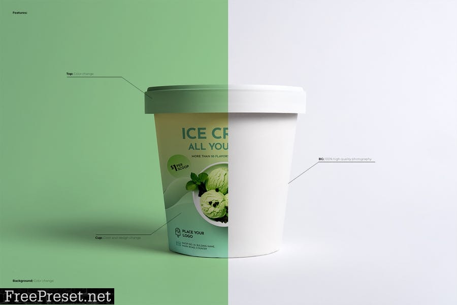 Ice Cream Cup Mockup CLLJ2SD