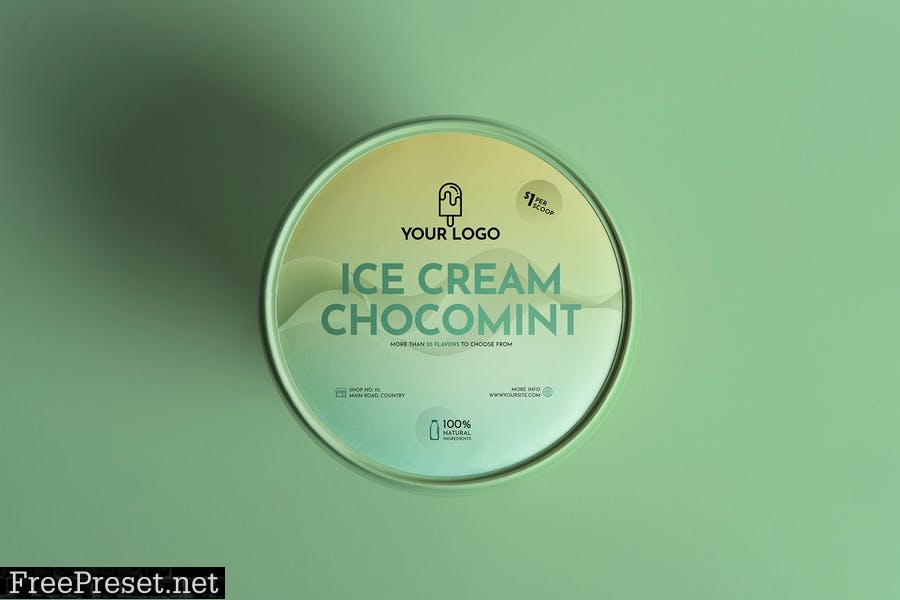 Ice Cream Cup Mockup CLLJ2SD