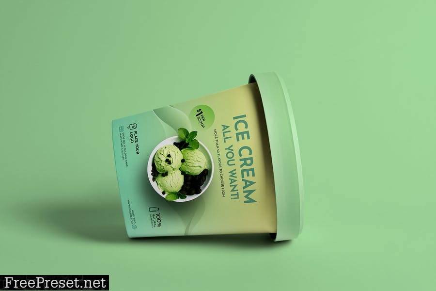 Ice Cream Cup Mockup CLLJ2SD