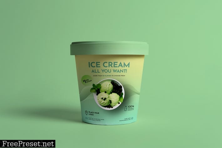 Ice Cream Cup Mockup CLLJ2SD