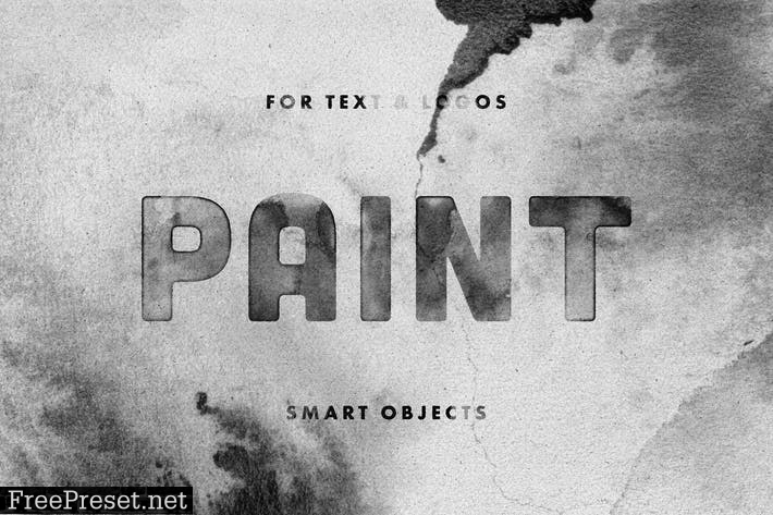 Ink Paint Text Effect & Logo Mockup
