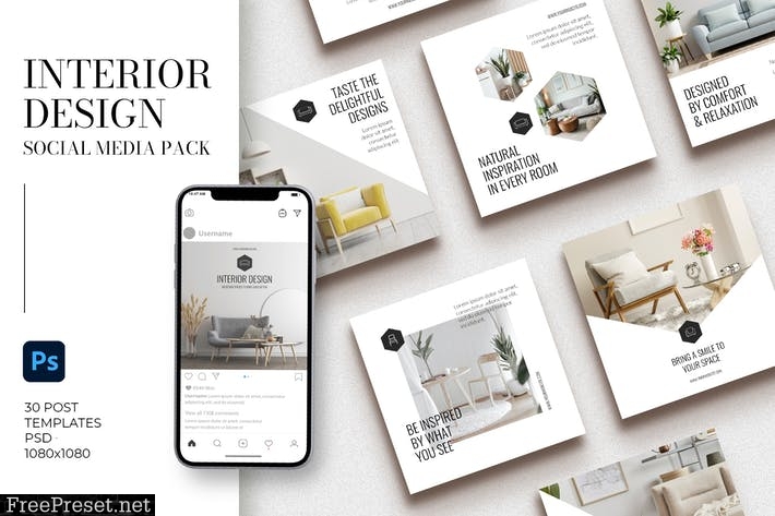 Interior Design - Social Media Templates 5J7ZVUR