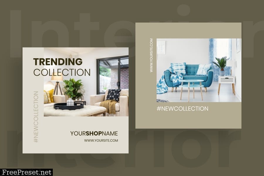 Interior Instagram posts template kit - 03 8WE6YED