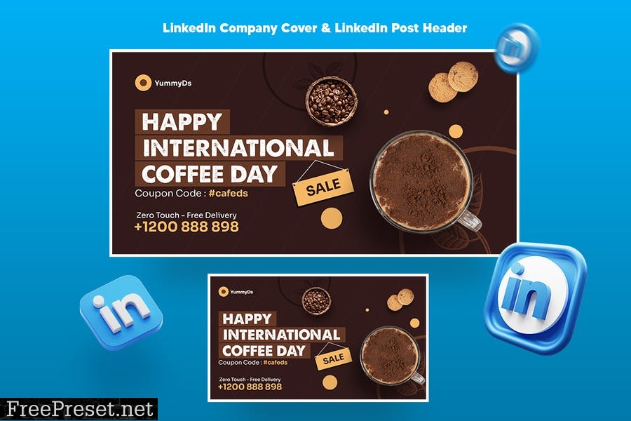 International Coffee Day , Coffee Time Social Pack AT4NC5C