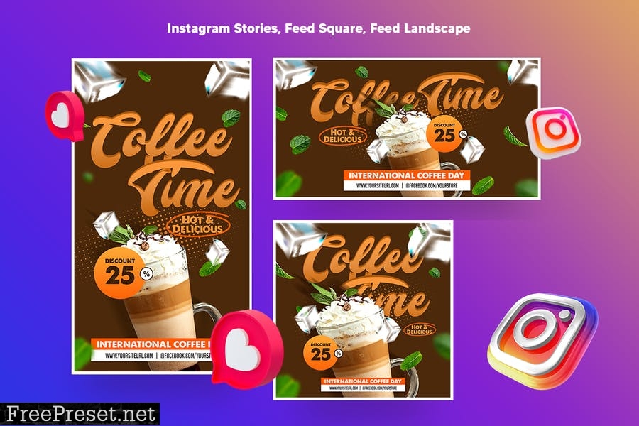 International Coffee Day Social Pack