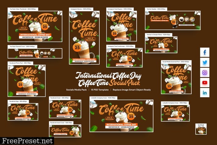 International Coffee Day Social Pack