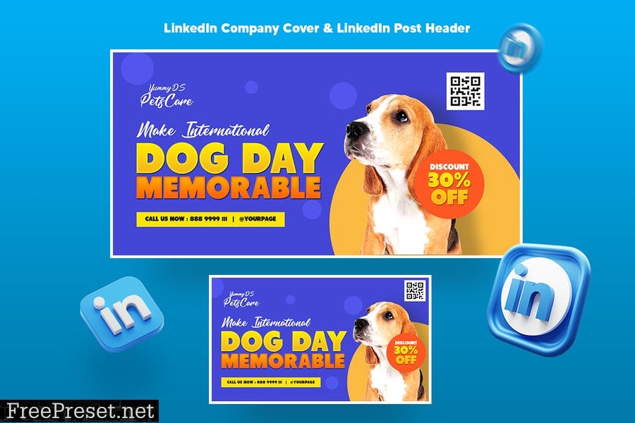 International Dogs Day , Pets Care Social Pack 5453PZD