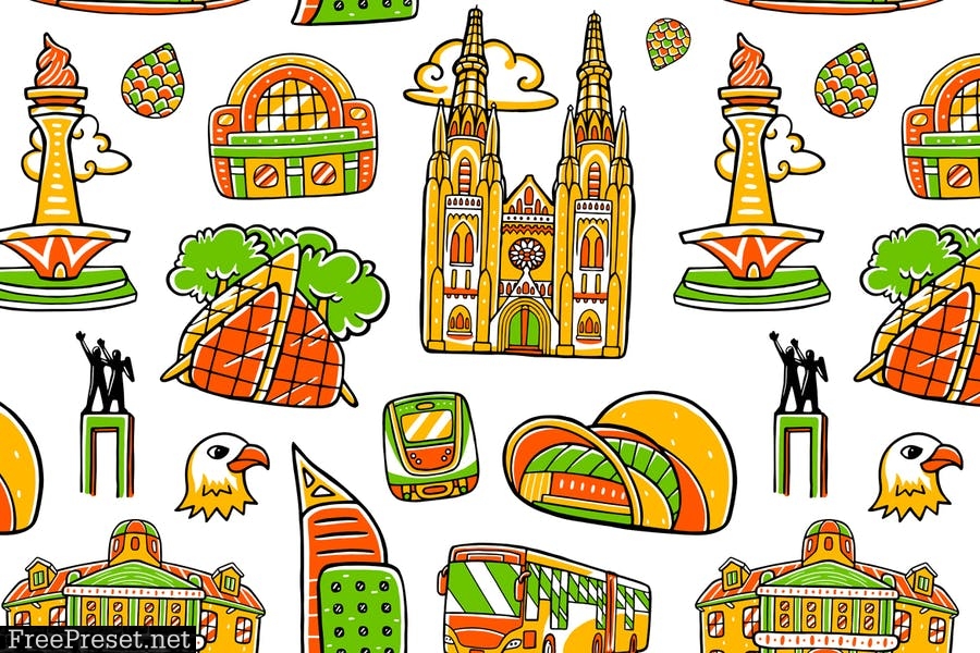 Jakarta Seamless Pattern #01 HGFTCGL