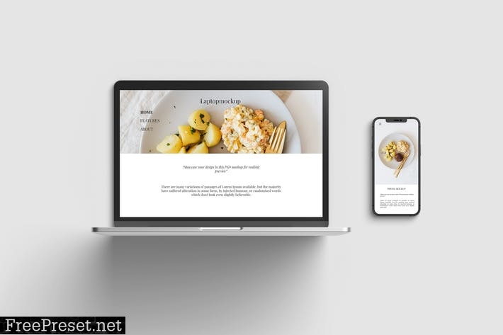 Laptop and smartphone mockup v3 FTNGVVK