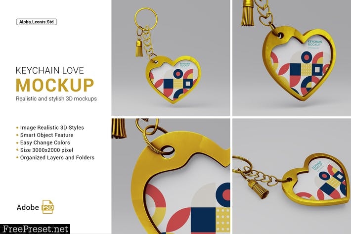 Mockup Keychain Love 35GAWUJ