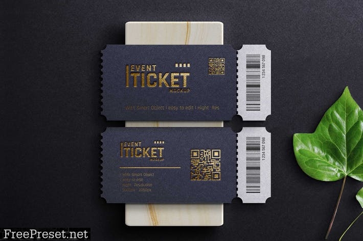 Mockup - Luxury Event Ticket AZRSYUK