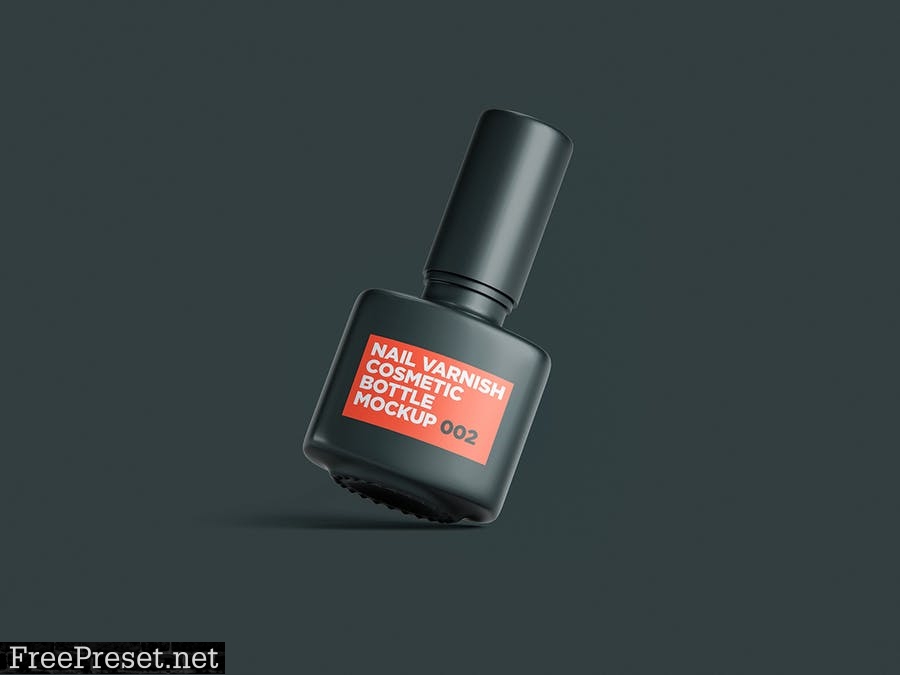 Nail Varnish Cosmetic Bottle Mockup 002 ELAEA4N