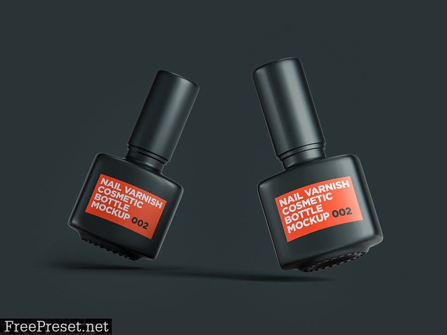 Nail Varnish Cosmetic Bottle Mockup 002 ELAEA4N