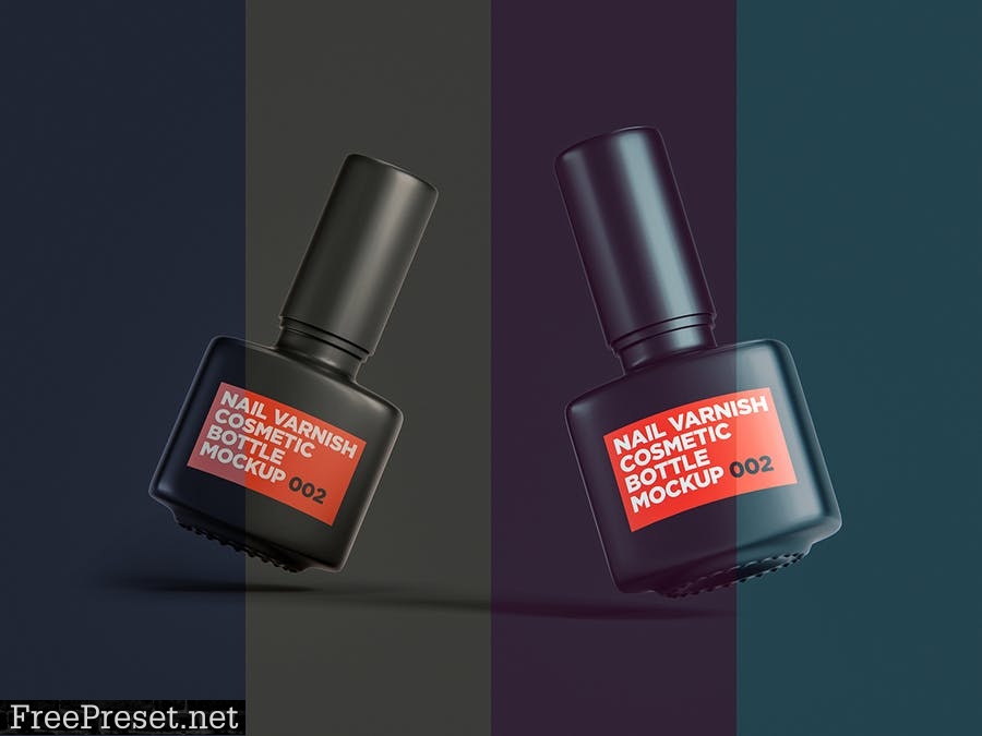 Nail Varnish Cosmetic Bottle Mockup 002 ELAEA4N