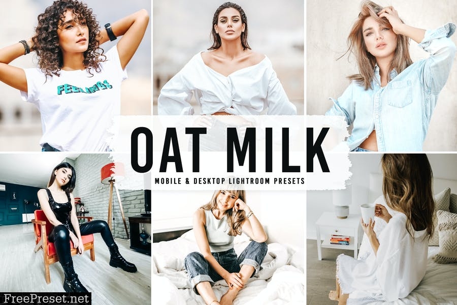 Oat Milk Mobile & Desktop Lightroom Presets