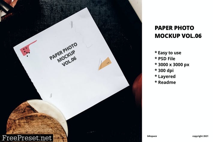 Paper Photo Mockup Vol.06 TSAN584