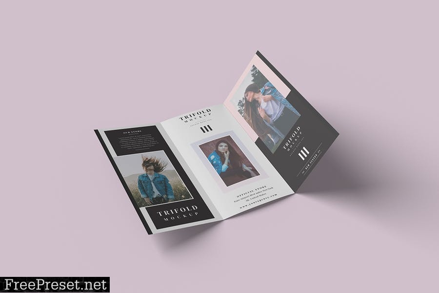 Perspective Trifold Brochure Mockup TM5CA7X