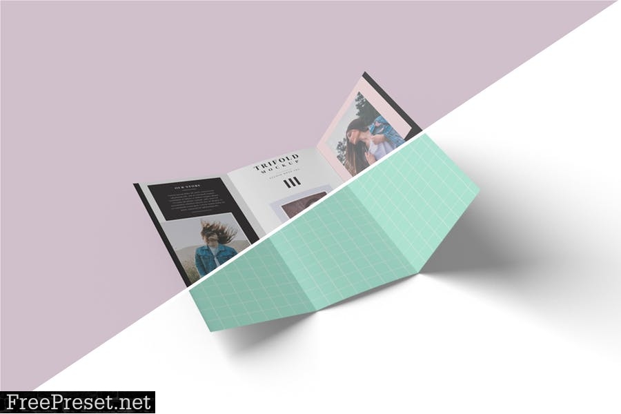 Perspective Trifold Brochure Mockup TM5CA7X