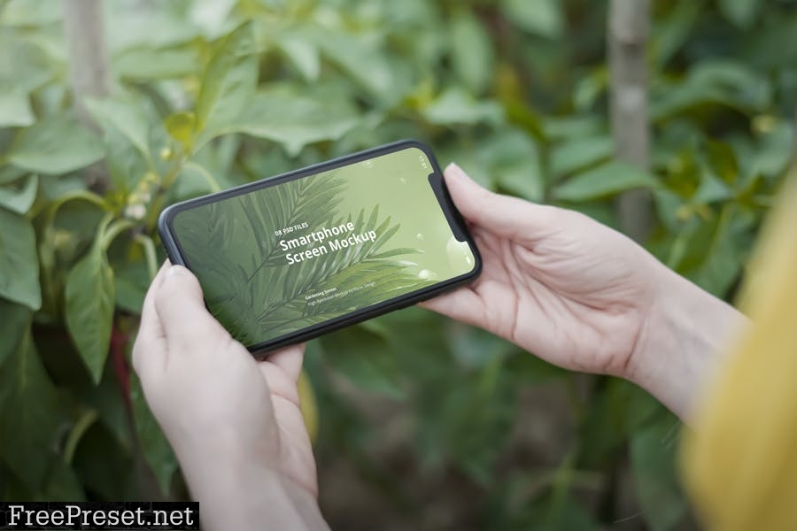 Phone Mockup Gardening Scenes TK5F72V